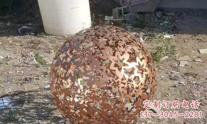 达州不锈钢地球仪花球雕塑