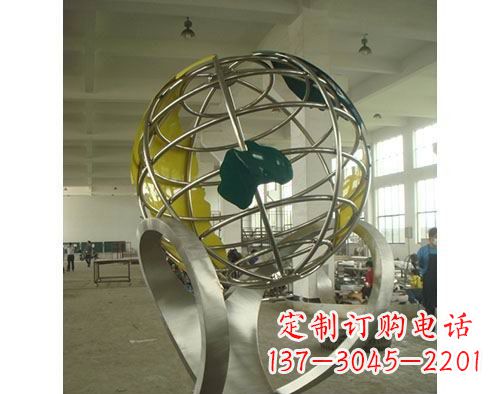 达州不锈钢地球仪景观雕塑