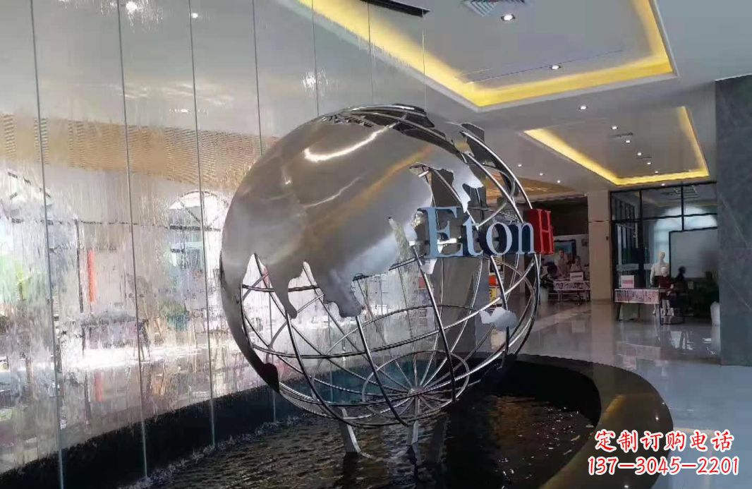 达州不锈钢地球仪喷泉雕塑1