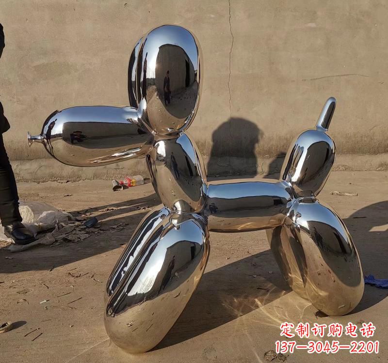 达州不锈钢电镀动物狗雕塑
