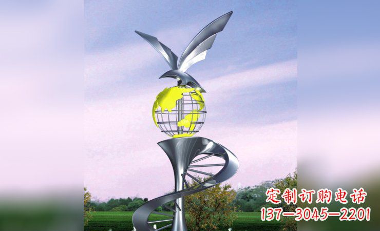 达州雄鹰展翅,不锈钢雕塑飞翔