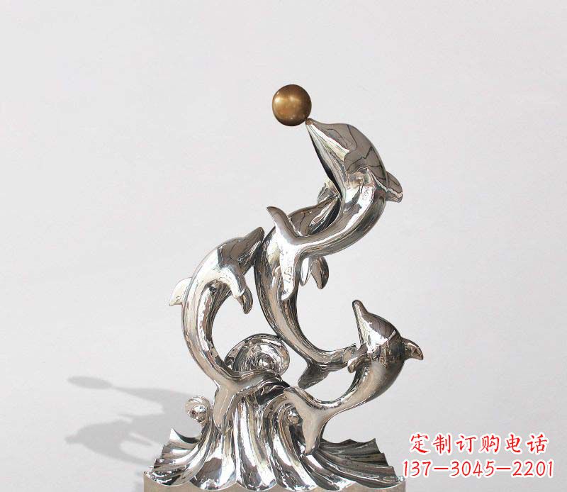 达州不锈钢海豚雕塑精美的艺术杰作