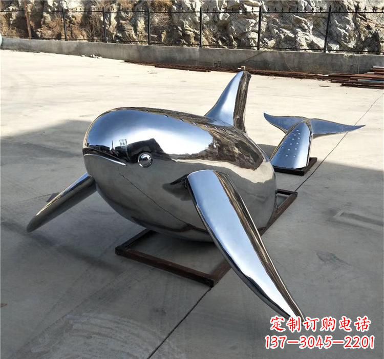 达州不锈钢动物鲸鱼雕塑