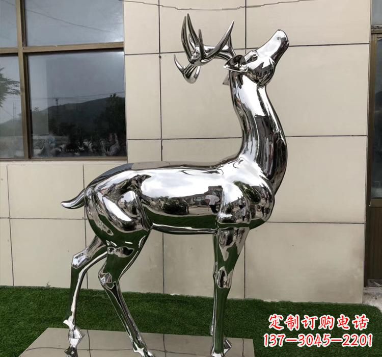 达州不锈钢动物梅花鹿雕塑美观耐用