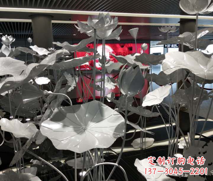 达州不锈钢锻造荷花雕塑