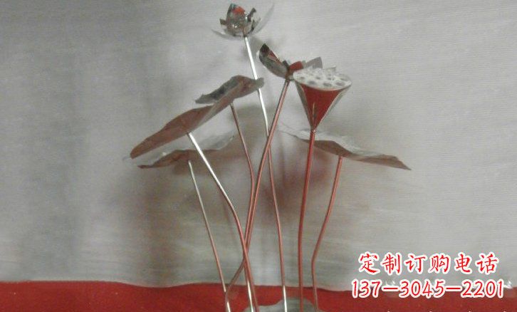 达州不锈钢锻造的荷叶雕塑