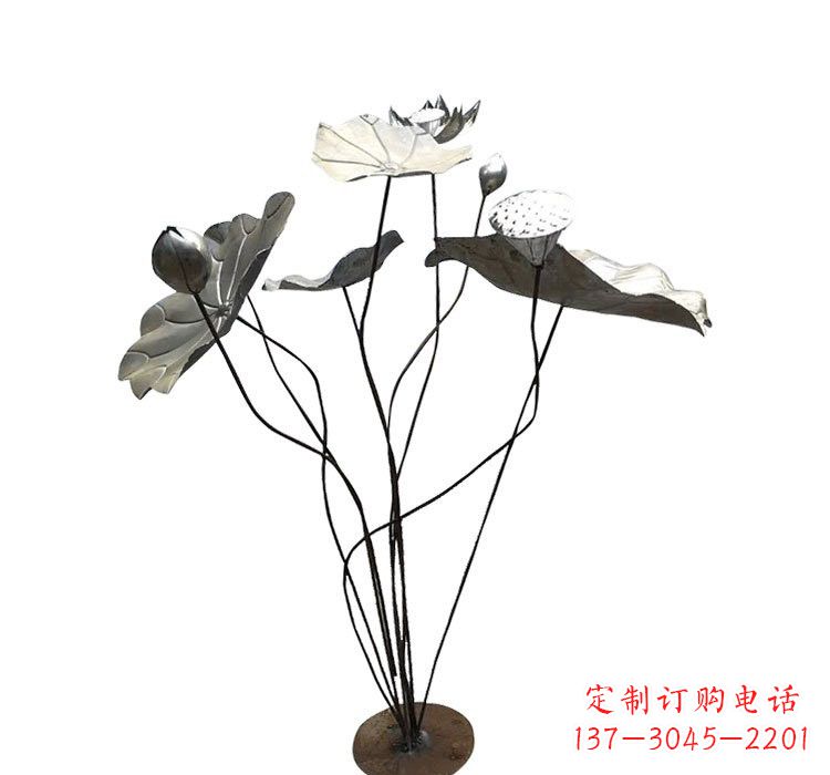 达州不锈钢锻造莲花雕塑精美外形,长久耐用