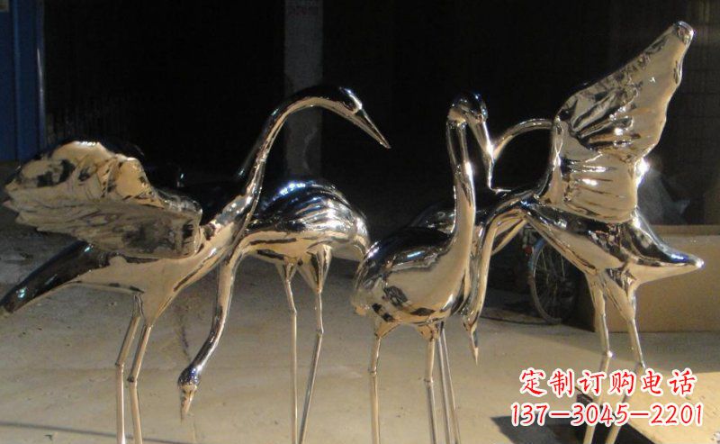 达州仙鹤雕塑不锈钢锻造的精美艺术