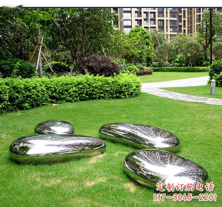 达州不锈钢鹅卵石镜面雕塑