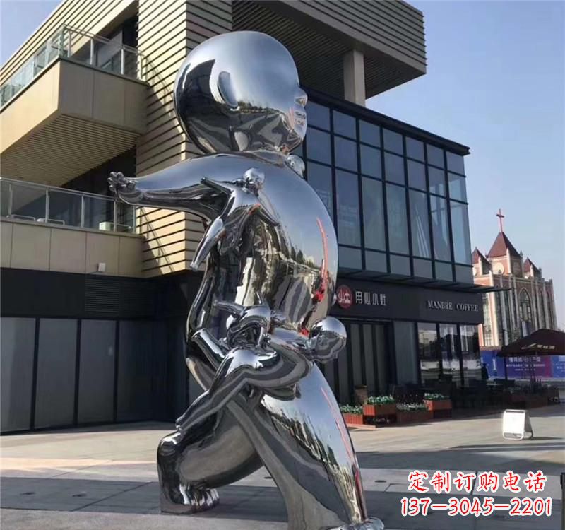 达州不锈钢儿童雕塑精致的艺术之作