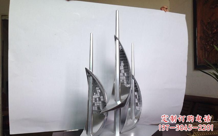 达州不锈钢帆船乘风破浪雕塑