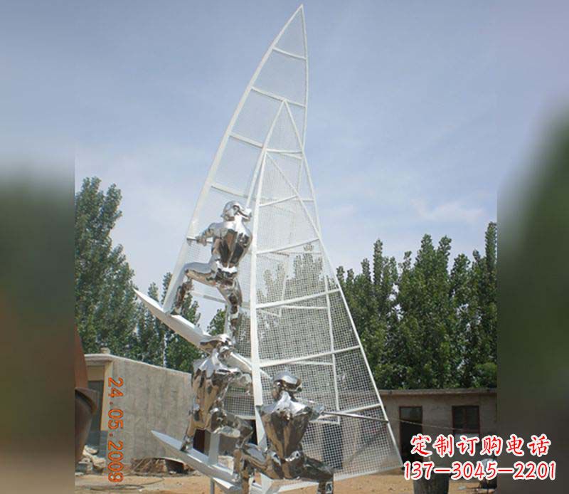 达州不锈钢帆船公园雕塑