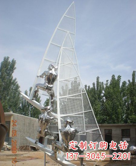 达州不锈钢帆船雕塑
