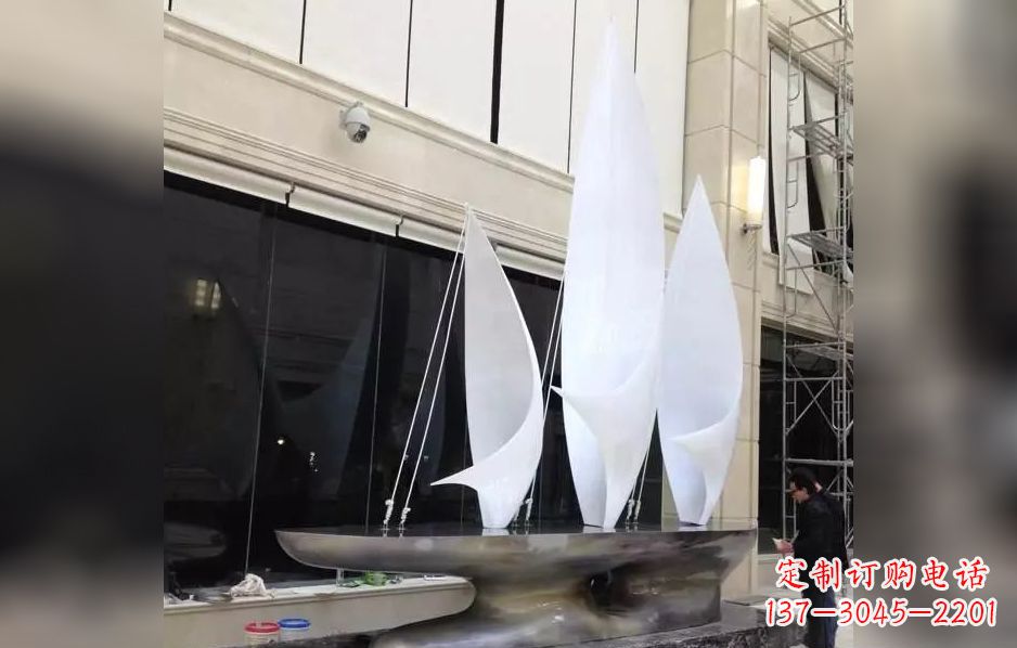 达州不锈钢帆船广场景观雕塑