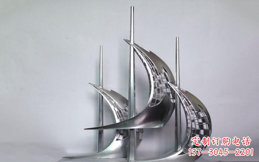 达州不锈钢帆船景观雕塑