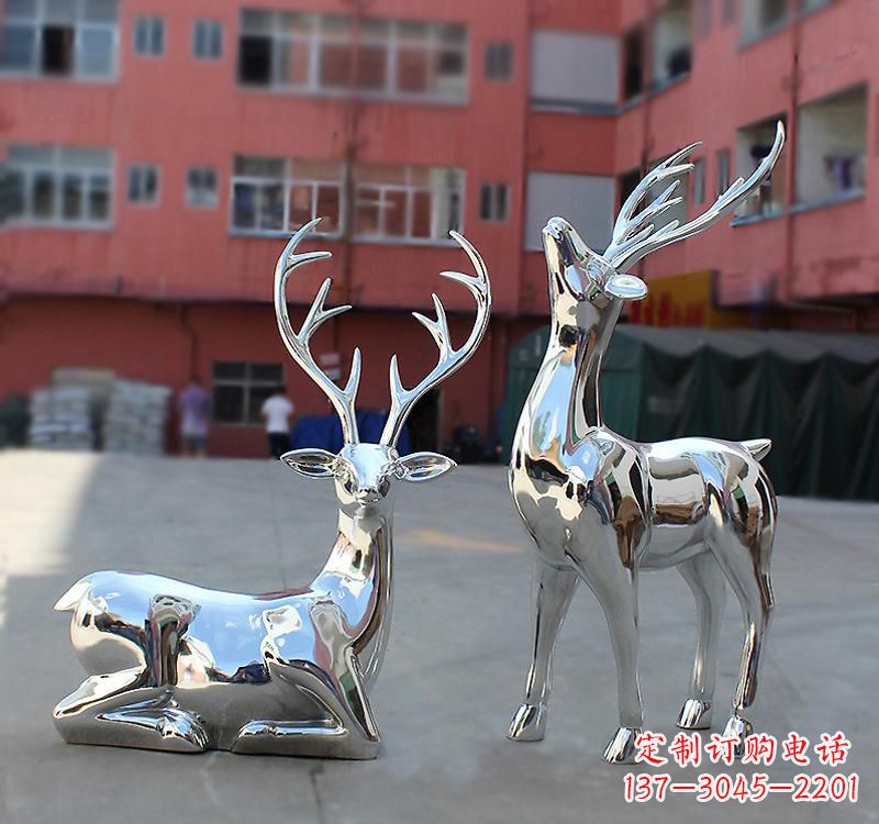 达州不锈钢仿真梅花鹿雕塑——精致美观