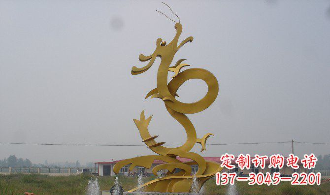 达州不锈钢飞龙雕塑精美传承中华文化