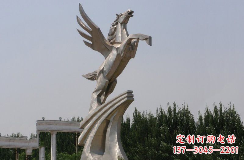 达州不锈钢飞马雕塑象征力量与灵动