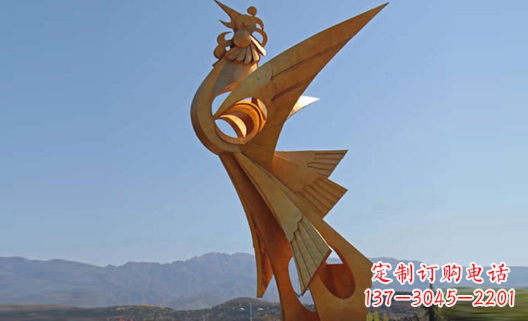 达州不锈钢凤凰抽象雕塑