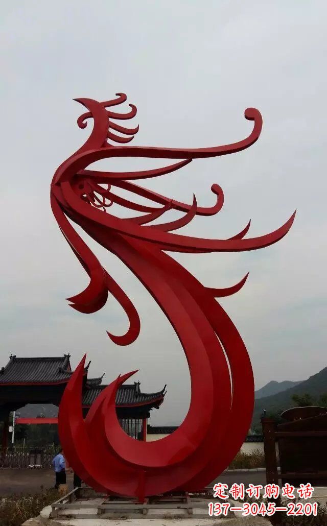 达州不锈钢凤凰大型抽象雕塑