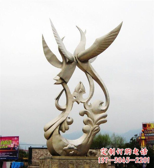 达州不锈钢凤凰雕塑供应