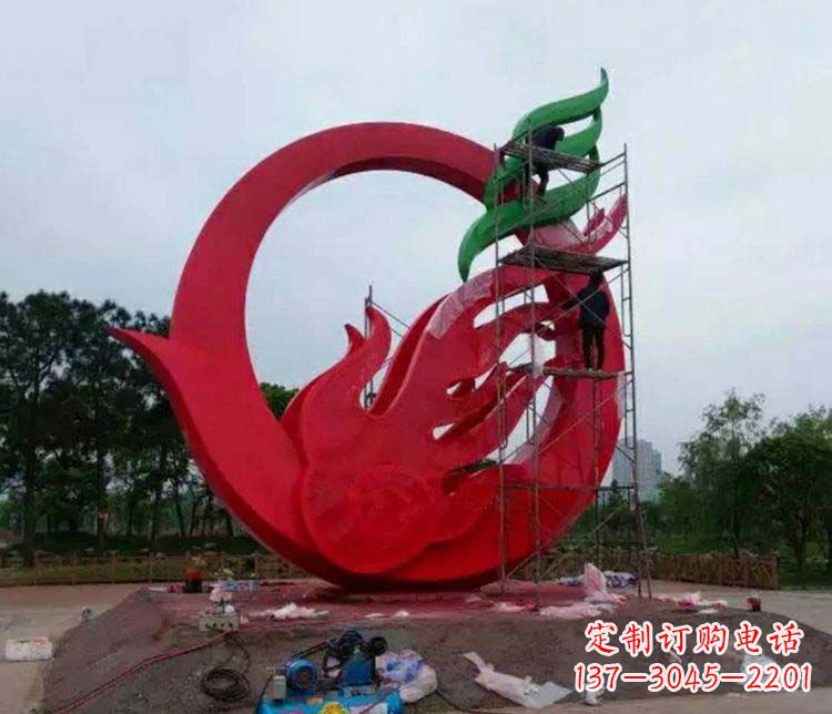 达州不锈钢凤凰雕塑1