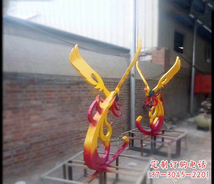 达州不锈钢凤凰公园景观雕塑