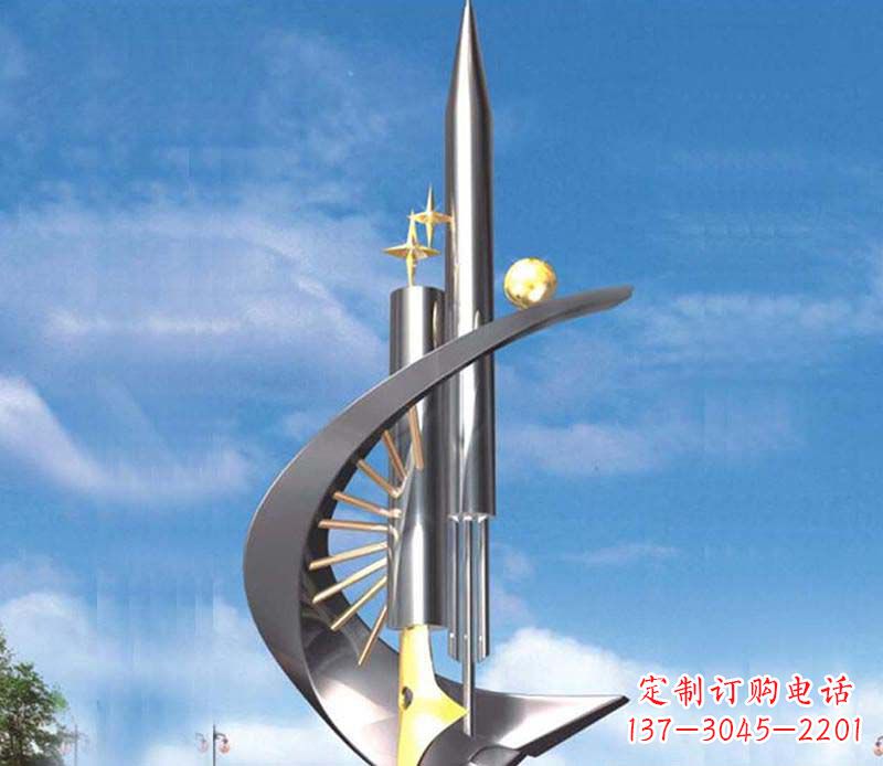 达州不锈钢钢笔雕塑1