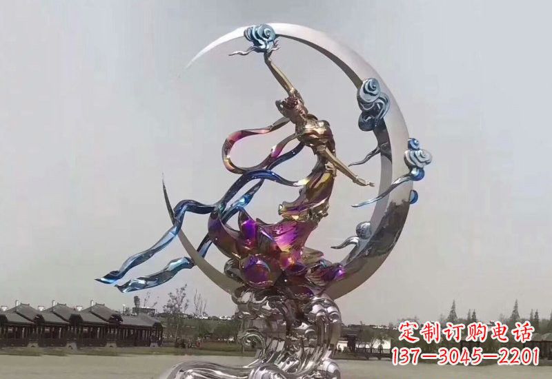 达州不锈钢嫦娥奔月雕塑