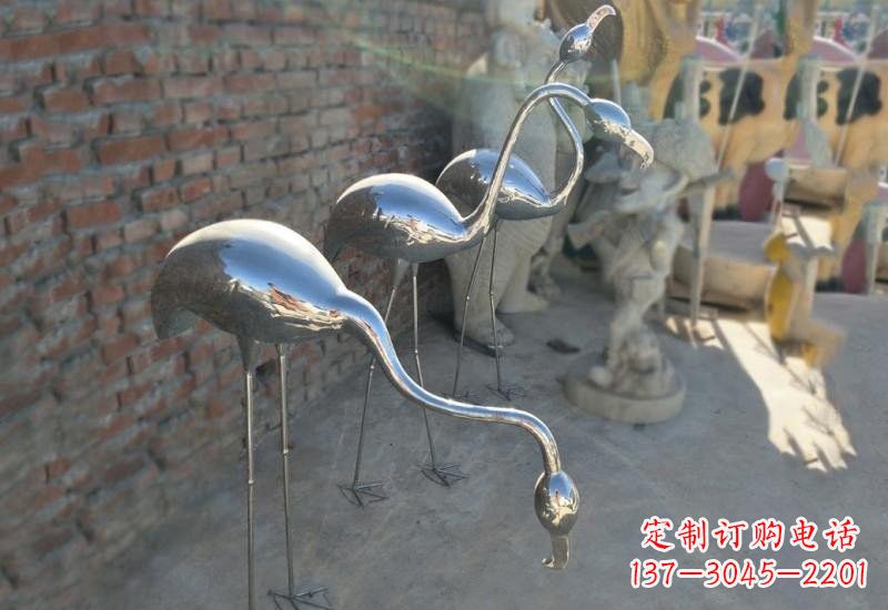 达州不锈钢火烈鸟雕塑灿烂耀眼的艺术之作