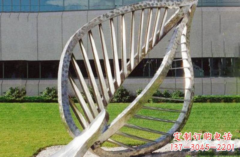 达州不锈钢公园抽象镂空树叶雕塑