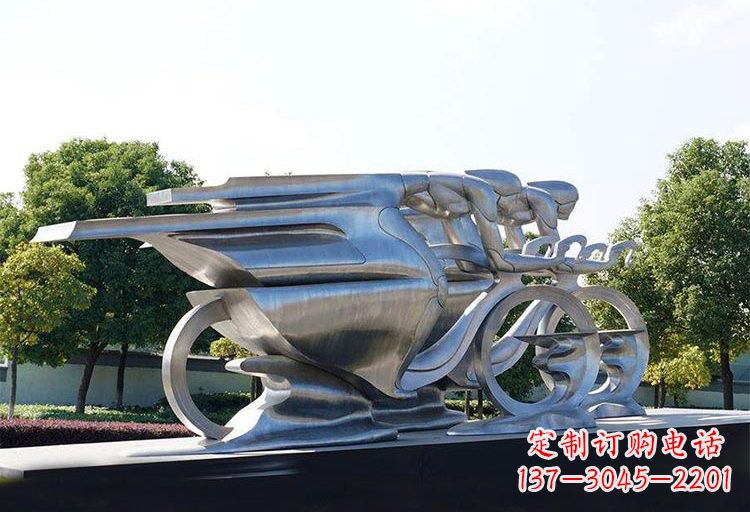 达州不锈钢自行车雕塑——精美绝伦