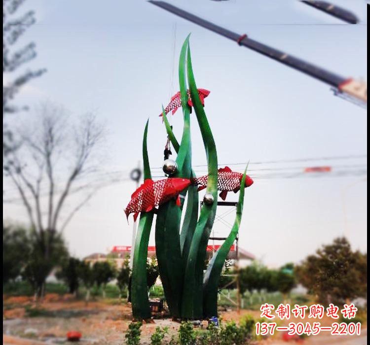 达州不锈钢鲤鱼雕塑美轮美奂的艺术之作