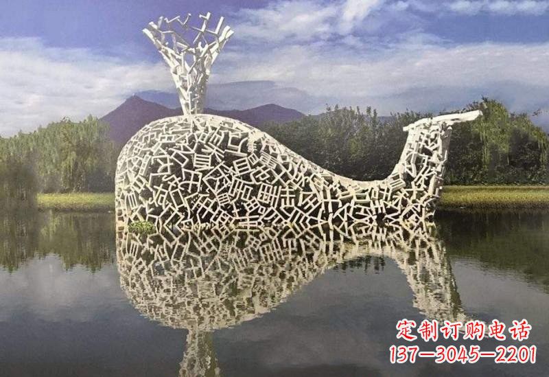 达州不锈钢鲸鱼雕塑令人惊叹的艺术之作