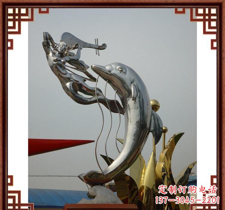 达州不锈钢海豚雕塑——美丽的海洋艺术