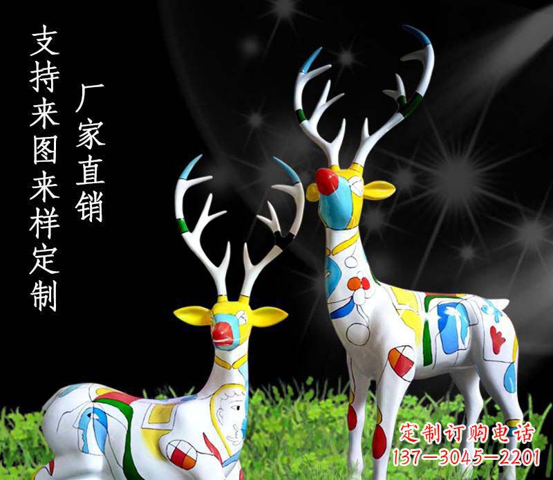 达州不锈钢动物雕塑——小鹿