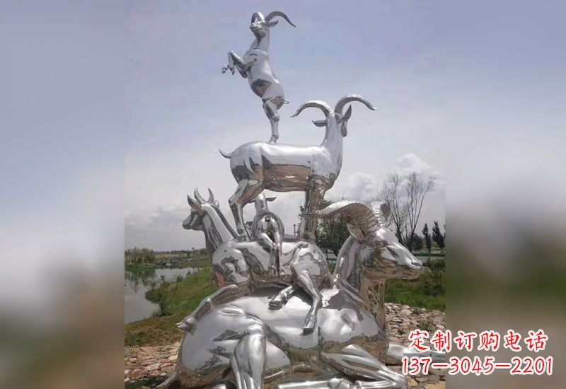 达州不锈钢羊雕塑精美绝伦