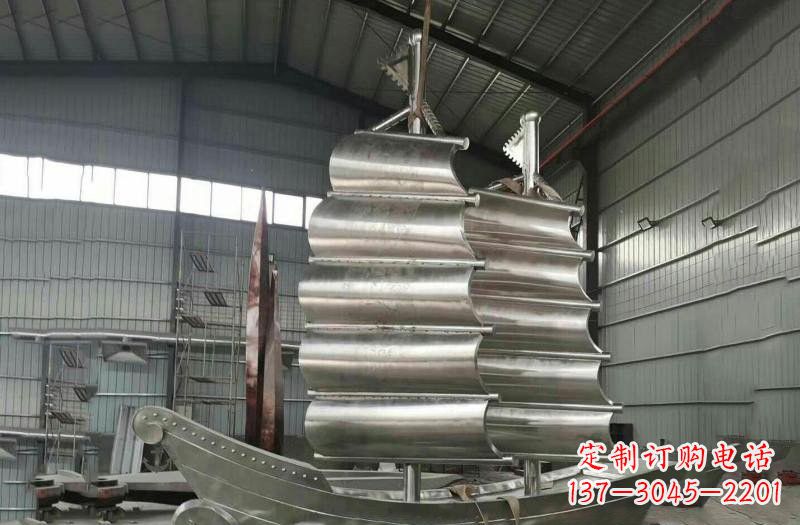 达州不锈钢公园帆船雕塑222