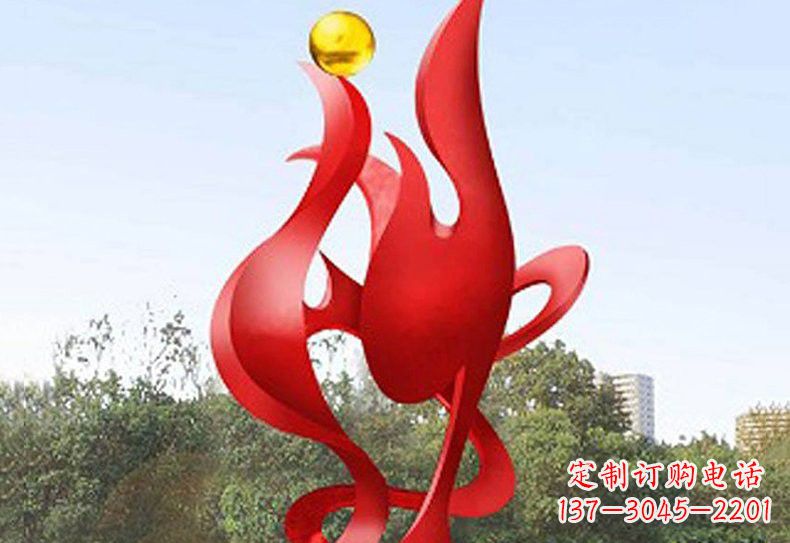 达州不锈钢公园古代神兽凤凰雕塑