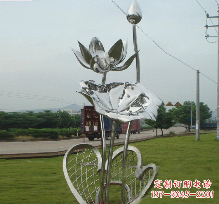 达州不锈钢荷叶雕塑——精美优雅的艺术品