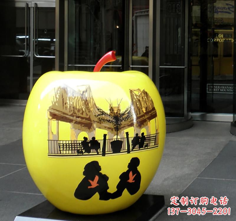 达州不锈钢苹果雕塑——一座精美的公园景观