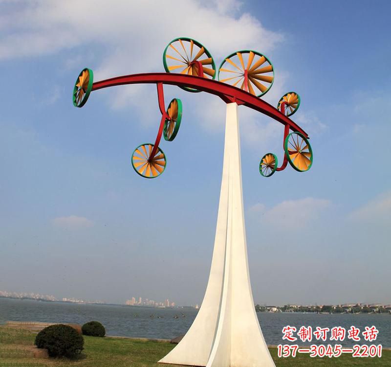 达州不锈钢风车雕塑缔造美丽公园