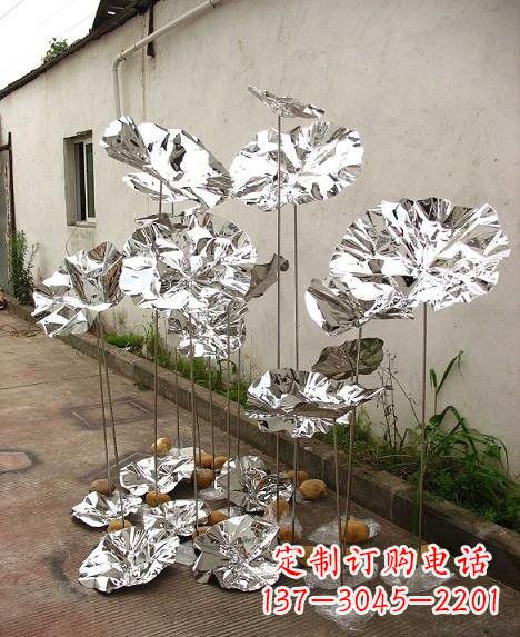 达州不锈钢荷叶雕塑——精美绝伦