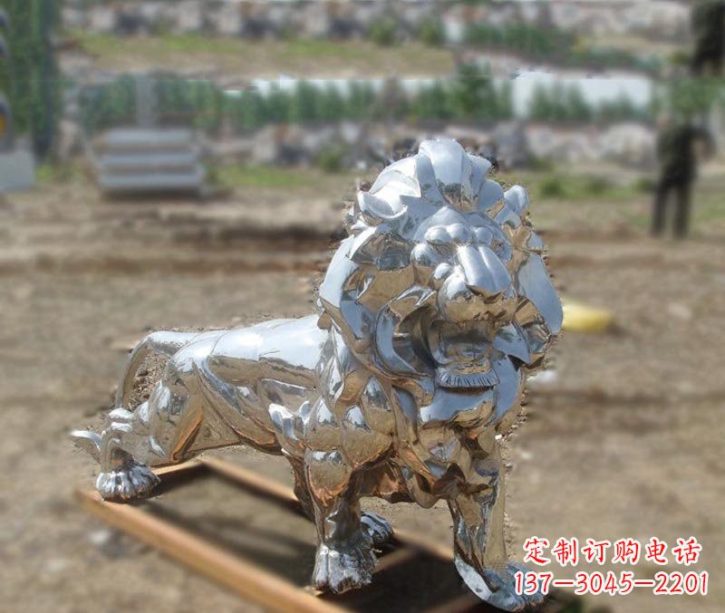 达州不锈钢雕刻的狮子