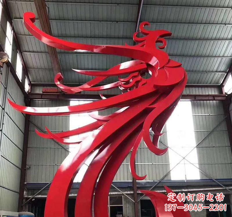 达州不锈钢公园烤漆凤凰雕塑