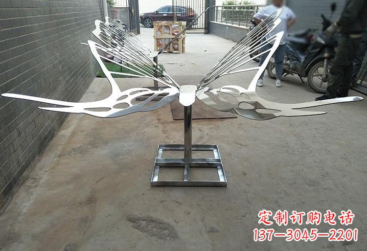 达州不锈钢公园镂空蝴蝶雕塑