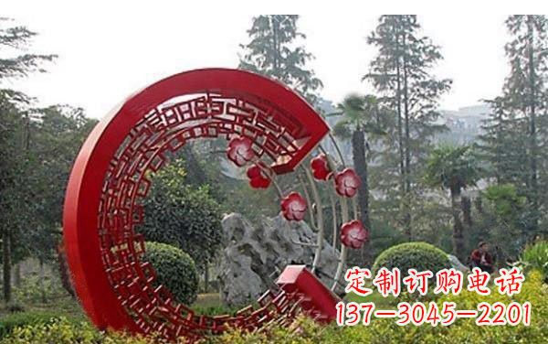 达州不锈钢公园圆环雕塑——精美的艺术瑰宝