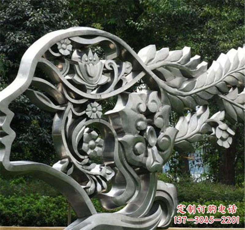达州不锈钢雕塑美丽的象征