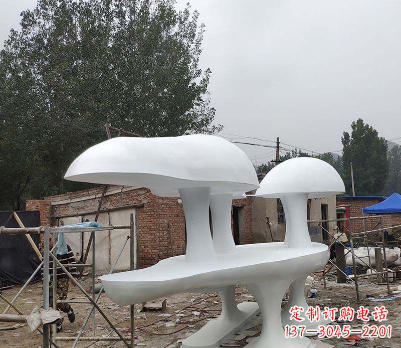 达州不锈钢公园蘑菇云朵雕塑