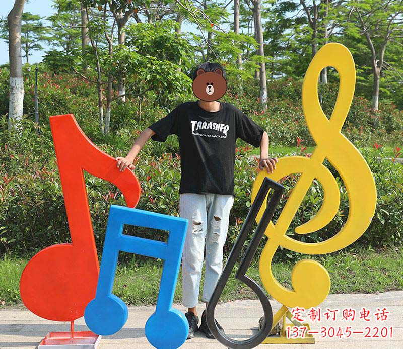 达州不锈钢公园喷绘音符标志